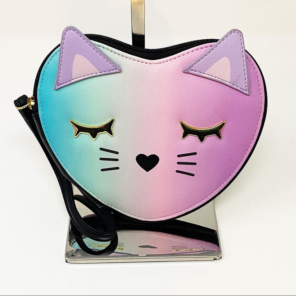 Luv Betsey Heart Kitty Coin Purse Ombre Wristlet